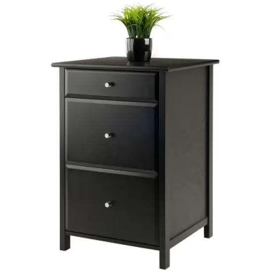 Delta File Cabinet - Black - Winsome image {6}