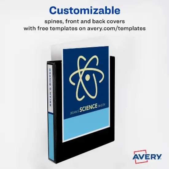 Avery Heavy-Duty View Binders, Orchid, 1" Slant Rings, Holds 250 Sheets (79272) image {3}