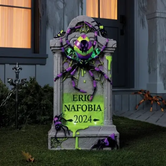 21" Bat Chain Yard Fence Stakes Outdoor Halloween Decorative Prop - Hyde and EEK! Boutique&trade;: Black Graveyard Scene Prop image {3}