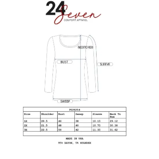 24seven Comfort Apparel Women's Plus Short Sleeve Top image {3}