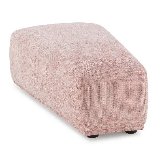HOMES: Inside + Out 5pc Povoa 159" Modular Curved Sectional Sofa Modern Chenille with Extendable Backrest Pink image {16}
