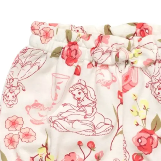 Disney Princess The Little Mermaid Ariel Belle Tiana Baby Girls Bodysuit Shorts and Headband 3 Piece Outfit Set Newborn to Infant image {6}