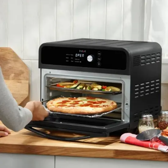Instant Pot Omni 6-Slice Air Fryer Toaster Oven, Exclusive Bonus Pizza Pan Accessory: 1800W, Dishwasher-Safe, Includes Pizza Pan & More image {1}