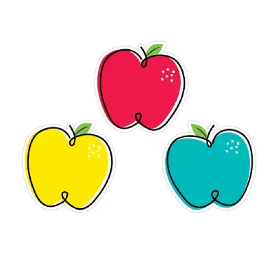 Creative Teaching Press&reg; Core D&eacute;cor Doodle Apples 6" Designer Cut-Outs, Pack of 36 image {2}