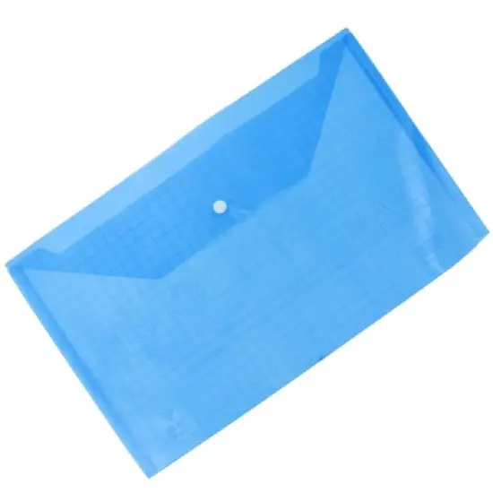 Unique Bargains Office Plastic Paper File Holder A4 Clear Blue 1 Pc image {2}