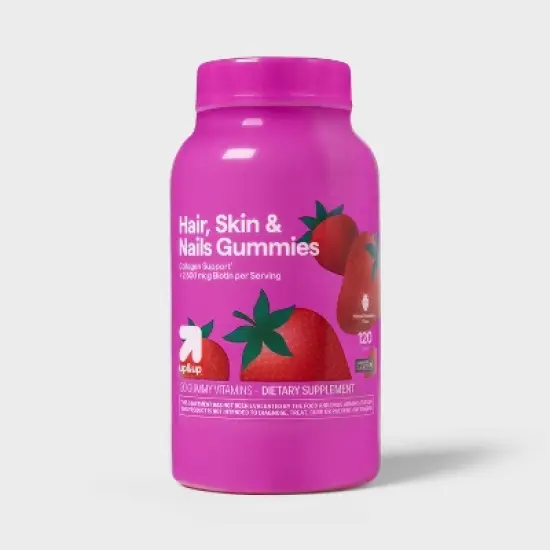 Hair, Skin, & Nail Supplement Gummies - Strawberry - 120ct - up&up&trade; image {5}