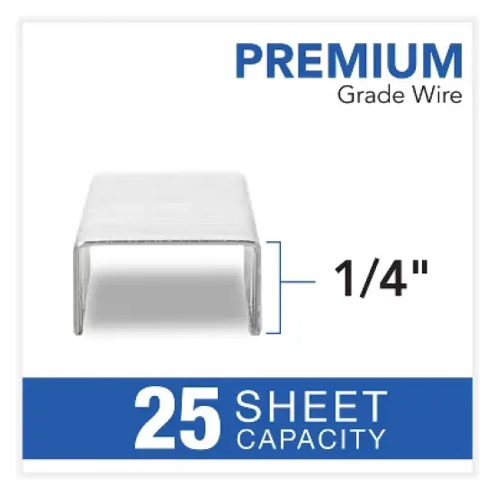 S.F. 3 Premium Staples, 0.25" Leg, 0.5" Crown, Steel, 5,000/Box image {4}