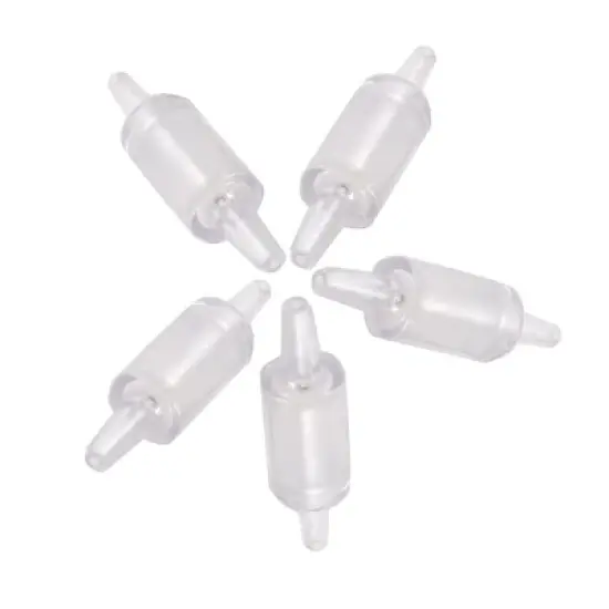Unique Bargains Non-return Plastic Air Pump Check Valves Clear for Aquarium 5 Pcs image {3}