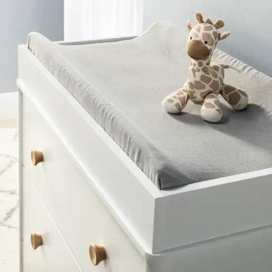 Muslin Changing Pad Cover - Gray - Cloud Island&trade; image {1}