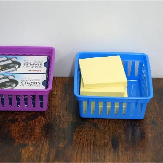Square Classroom Baskets for Classroom Storage - 24 pcs - Crayon Organizer, Small Bins, 
Plastic Crayon Box, Crayon Storage, Pencil Tray image {6}
