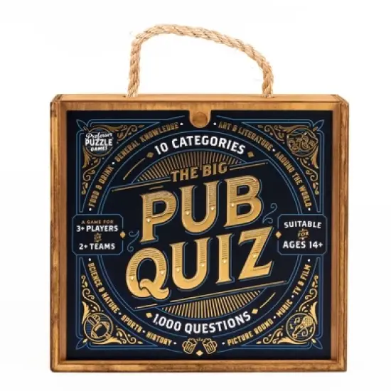 Big Pub Quiz - Professor Puzzle: Trivia Card Game for Adults, 3+ Players, Includes Scoring Pads & Pencil, Ages 14+ image {4}