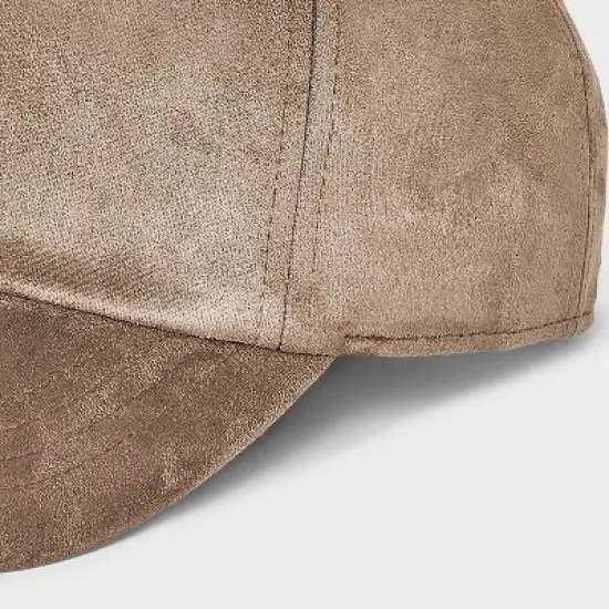 Faux Suede Baseball Hat - Universal Thread&trade; Brown image {3}