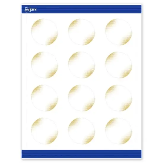 Avery Round Business Cards, Gold Blush Pattern, 2" Diameter image {9}