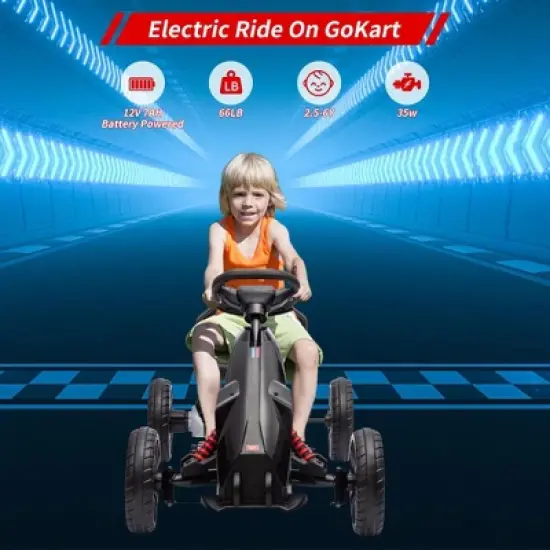 Electric Go Kart for Toddlers, Drift Kart with 7Ah Battery 35W Motor, High/Low Safety Speed Max 2.8MPH for Kids image {4}