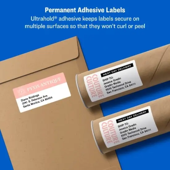 Avery TrueBlock Shipping Labels, Sure Feed Technology, Permanent Adhesive, 3-1/3" x 4", 150 Labels (8164) image {3}