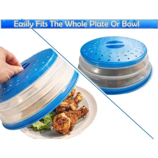 5 Star Super Deals Microwave Splatter Guard Cover Collapsible Lid Food Protection and Easy Storage BPA-Free Dishwasher Safe Heat Resistant image {6}