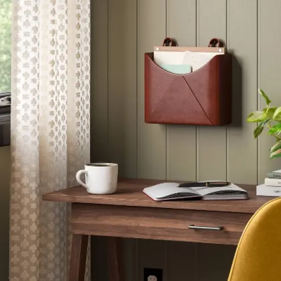 Faux Leather Wall Pocket -Threshold&trade; image {1}