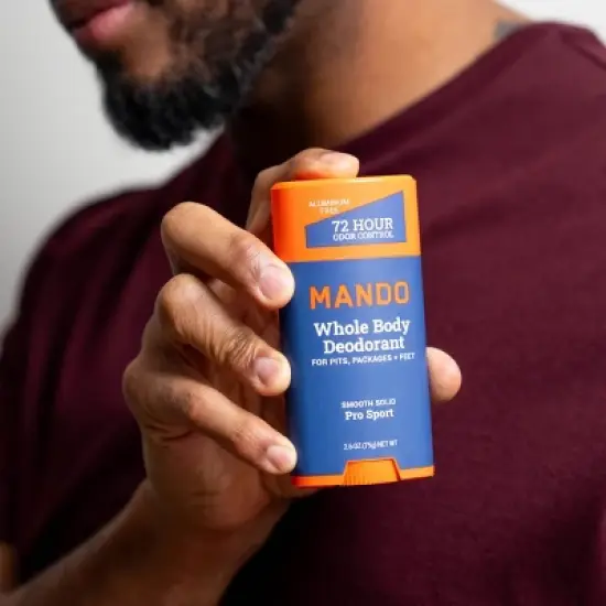 Mando Whole Body Men's Smooth Solid Deodorant Pro Sport - Aluminum-Free 2.6oz image {7}