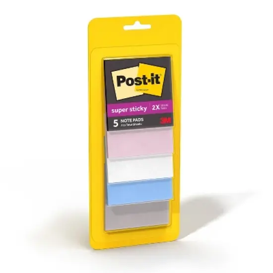 Post-it Notes 5pk Waterfall Simply Serene: Multicolor Sticky Notes, 3x3 Inches, Uncoated Paper Basics image {1}