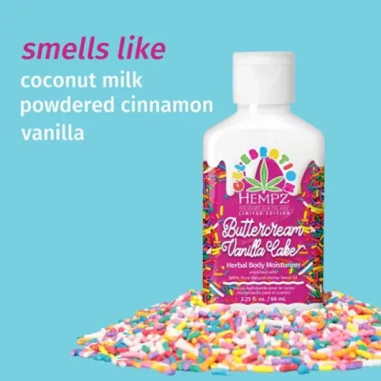 Hempz Herbal Moisturizing Body Lotion - Travel-Size - Buttercream Vanilla Cake - 2.25 fl oz image {2}