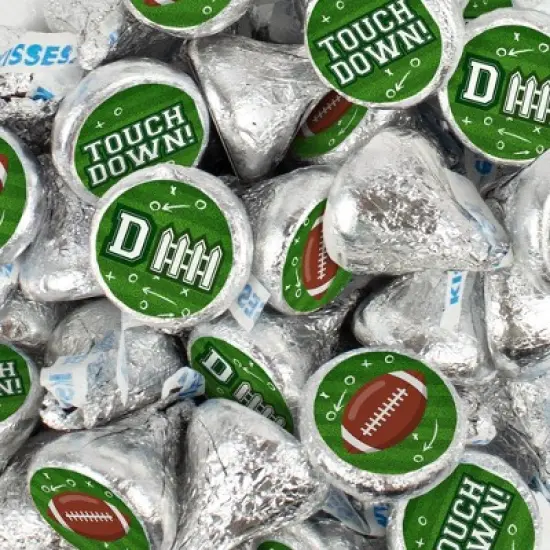 Football Party Candy Party Favors Chocolate Hershey's Kisses BulkTouchdown image {2}