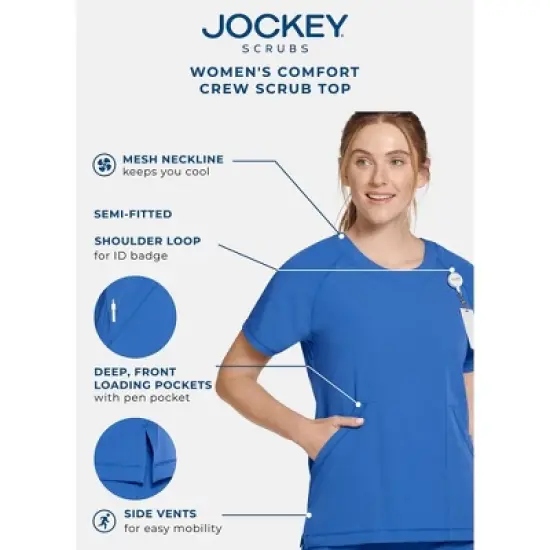 Jockey Women's Comfort Crew Scrub Top image {3}