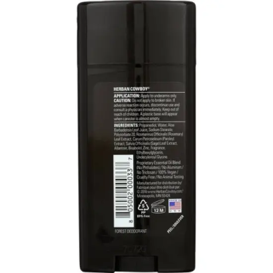 Herban Cowboy Forest Maximum Protection Deodorant - 2.8 oz image {1}
