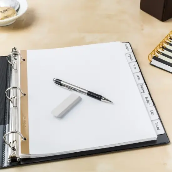 Avery Big Tab Write & Erase Paper Dividers with Gold Reinforcement, 8-Tab Set, White, 6 Sets (21213) image {5}