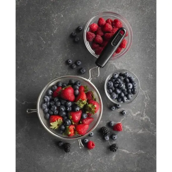 GoodCook Ready 6" Mesh Strainer: Fine Mesh Sifter for Baking, Tea & Flour, Dishwasher-Safe, Black & Silver image {4}