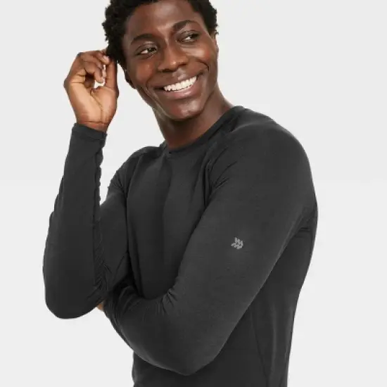 Men's Fitted Cold Mock Long Sleeve Athletic Top - All in Motion&trade; image {2}