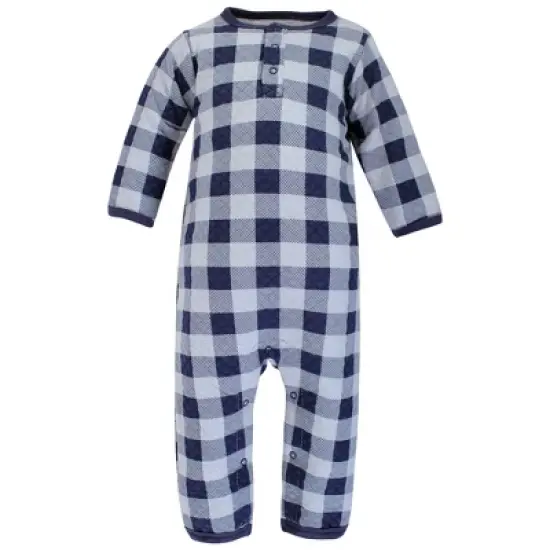 Hudson Baby Infant Boy Premium Quilted Coveralls, Construction image {3}