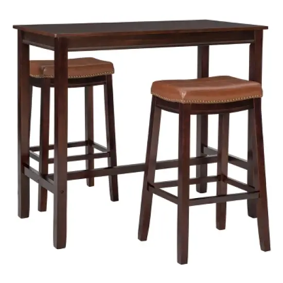 3pc Claridge Bar Height Dining Set - Linon image {23}