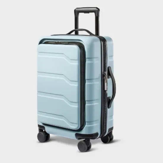 Hardside Carry On Spinner Suitcase with Front Pocket - Open Story&trade; image {9}