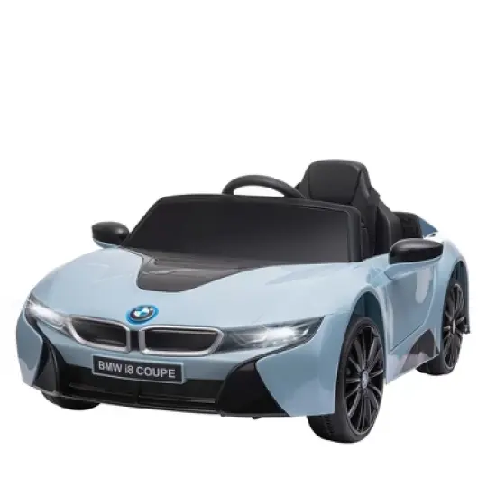 Aosom Licensed BMW I8 Coupe Electric Kids Ride-On Car 6V Battery Powered Toy with Remote Control Music Horn Lights MP3 Wheels Blue image {3}