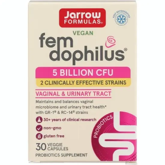 Jarrow Formulas, Inc. Vegan Fem-dophilus 5 Billion Cfu 30 Veg Capsules image {4}