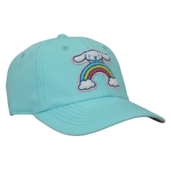 Cinnamoroll Chenille Character Patch Men's Teal Washed Cotton Twill Baseball Cap image {3}
