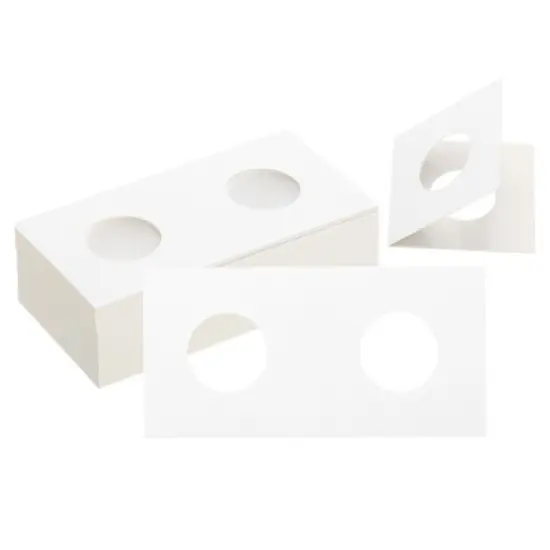 Unique Bargains Transparent Window Paper Coin Storage Organizing Protective Coin Holder 100 Pcs image {6}