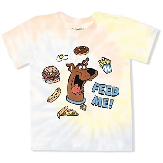 Warner Bros Boy's 2-Pack Feed Me! Scooby-Doo Tie Dye Graphic Tee and Casual Shorts Set for Toddler image {3}