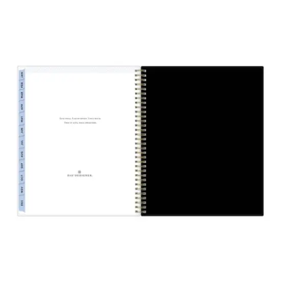 Day Designer 2024 Planner 8.5"x11"  Weekly/Monthly Clear Pocket Cover Wild Blooms Black image {12}