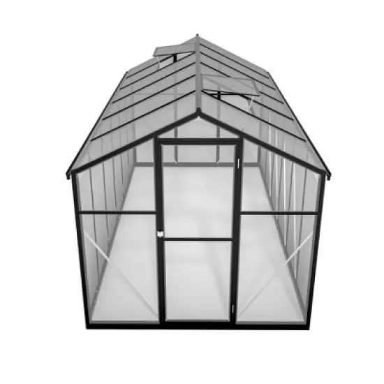 CAVINAS Polycarbonate Greenhouse with UV Protection Walk-in Storage Shed with Adjustable Vent Window image {2}