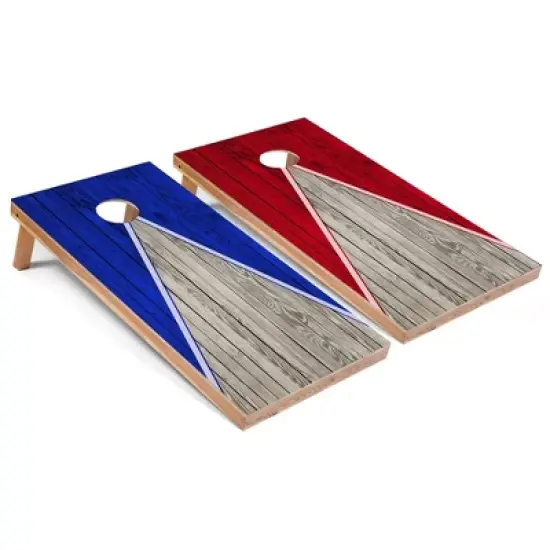 Skip's Garage Royal and Red Pyramid Cornhole Board Set, Includes 2 Boards, 8 Bags image {6}