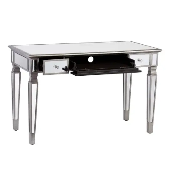 Warakin Mirrored Writing Desk Silver - Aiden Lane image {2}