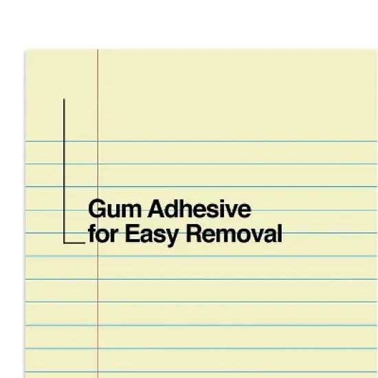 Staples Notepads 5" x 8" Narrow Ruled Canary 50 Sh./Pad 12 Pads/PK TR57293/18601 image {4}