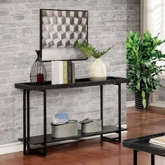 Franda Tray Top Sofa Table Black - miBasics image {1}