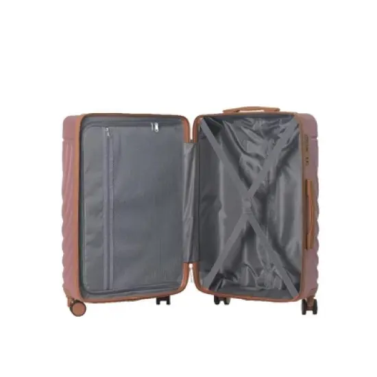 MAYEERTY 3-Piece ABS Luggage Set Suitcases with Multi-Position Handle, Silent Spinner Wheels, and TSA Lock - 20''24''28'', Rose Gold image {4}
