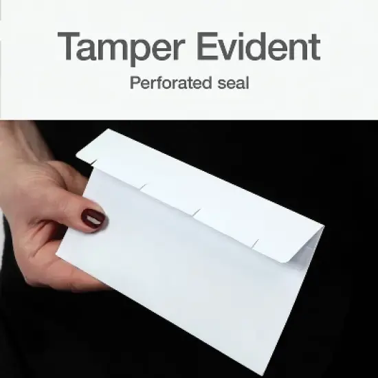 Quality Park Reveal-N-Seal Self Seal Security Tinted #10 Double Window Envelope 4 1/8" x 9 1/2" image {4}