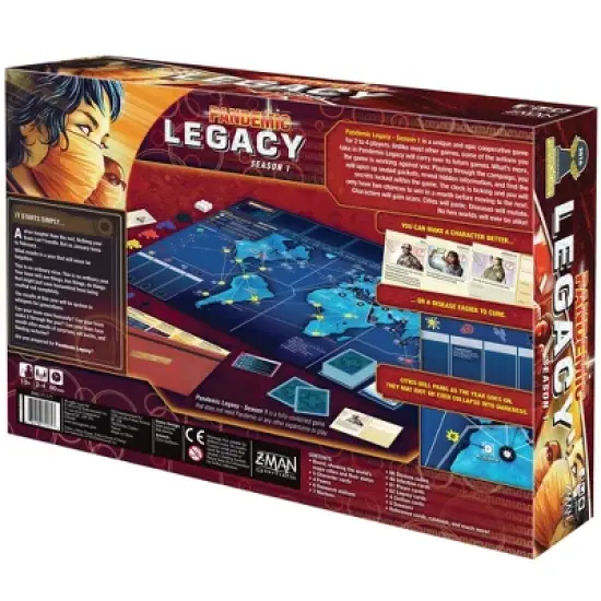 Pandemic Legacy Red Season 1 Cooperative Game image {1}