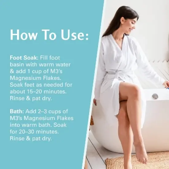 Tea Tree Oil & Magnesium Foot Soak, Stem Cell & Coconut Oil for Skin Renewal & Hydration, Bath Salts for Calm & Muscle Comfort, M3 image {3}