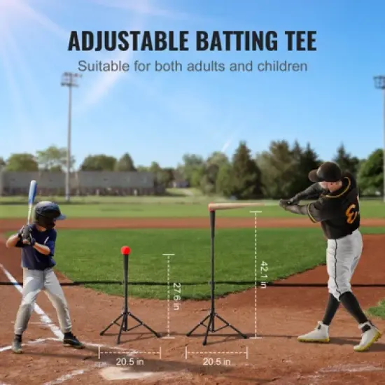 VEVOR 5x5 ft Baseball Softball Practice Net, Portable Baseball Training Net for Hitting Batting Catching Pitching, Backstop Baseball Equipment image {5}