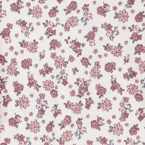 Carter's Just One You&reg; Baby Girls' 2pc Floral Long Sleeve Shirt and Sweater Overall Set - Plum image {8}